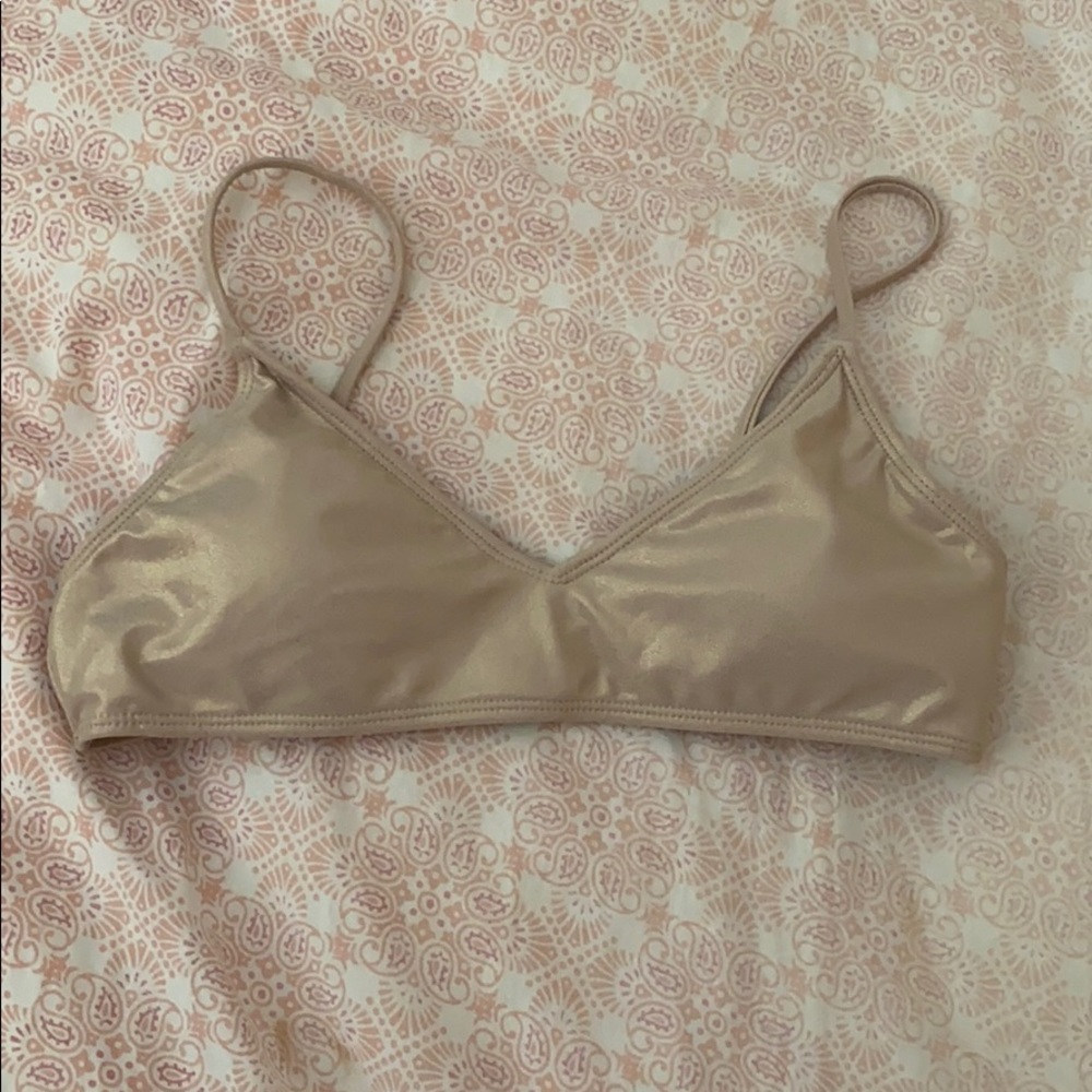 Forever 21 Tan with Shimmer Bikini Top